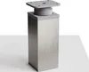 A single furniture leg with a mounting plate and adjustable base is shown against a white and light gray background. Produktbild-Vorschau