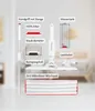 A flat lay of a cleaning mop set with various components labeled in German. Produktbild-Vorschau