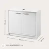 SMASH Badezimmer Waschbeckenunterschrank Weiß matt 63x55x29 Produktbild-Vorschau 2