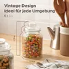 Praknu 6er Set Bonbonglas mit Deckel Groß 1L - Candy Bar Produktbild-Vorschau 2
