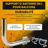 Extralink Support balcon droit pour antenne satellite, avec Voir les images du produit 5