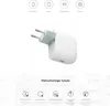A white USB-C power adapter is shown with icons and text describing its features and compatibility. Produktbild-Vorschau