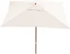 A white rectangular patio umbrella is shown against a white background. Voir les images du produit