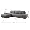 Juskys Sofa Iseo Links - L Form, Schlaffunktion, Stoff, Produktbild-Vorschau 11