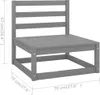 9-tlg. Garten-Lounge-Set Grau Kiefer Massivholz Produktbild-Vorschau 9