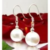 Ohrringe Ohrhänger Muschelkernperlen 12mm & 925 Silber weiß Produktbild-Vorschau 3
