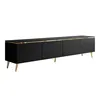TV-Schrank CELINE 200 cm schwarz matt auf schräge goldenen Produktbild-Vorschau 1