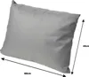 A grey cushion with dimensions indicated. Produktbild-Vorschau