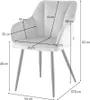 Milton & Oldbrook Samt Esszimmerstuhl Nivala Taupe Produktbild-Vorschau 8