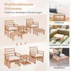 COSTWAY Gartenmöbel Set Polyrattan, Balkonmöbel Set inkl. 2 Produktbild-Vorschau 4