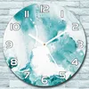 Wanduhr aus Glas Rund fi 30  Marmorfleck Quarz Deko Produktbild-Vorschau 1