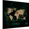MuchoWow® MuchoWow® Gerahmtes Poster Weltkarte - Blumen - Produktbild-Vorschau 1