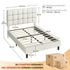 Yaheetech Polsterbett Doppelbett 140x200cm, Bettgestell mit Produktbild-Vorschau 3