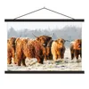 MuchoWow® Textilposter Schottische Highlander - Schnee - Produktbild-Vorschau 1