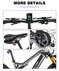 A collage of close-up images showing different parts of an electric bicycle. Produktbild-Vorschau
