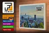 Holzschild Reise Basel Schweiz Skyline Architektur 30x20cm Produktbild-Vorschau 3