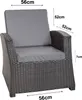 Sada 6 ks Podsedáky na zahradní židle 56x52x7cm Šedý Náhled obrázku produktu 2