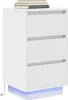 vidaXL Comodino con luci LED bianco 38x34x65 cm Anteprima dell’immagine prodotto 5
