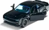 A black toy car with its doors open, shown from a 3/4 front angle. Anteprima dell’immagine prodotto