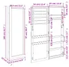 vidaXL Nástenná šperkovnica so zrkadlom 37,5x10x106 cm Náhľad obrázku produktu 8