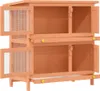 vidaXL Kaninchenstall Kleintierhaus Hasenstall 4 Türen Holz Produktbild-Vorschau 3