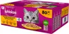 A box of Whiskas cat food with a cat's face peeking out. Produktbild-Vorschau