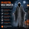 Disfraz de Grim Reaper para adultos: capa negra para Vista previa de la imagen del producto 6