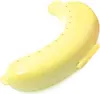 A yellow banana-shaped storage box with small holes on its surface, shown against a white background. Produktbild-Vorschau
