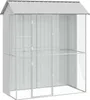 vidaXL Ptačí klec šedá 215 x 110 x 247 cm Pozinkovaná ocel Náhled obrázku produktu 1