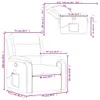 VidaXL 3205113, Samt, Blau, Schaum, 110 kg, 750 mm, 925 mm Produktbild-Vorschau 8