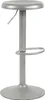A silver adjustable bar stool is shown against a white background. Náhľad obrázku produktu