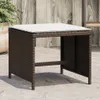vidaXL Zahradní stolička s polštářem 4 ks hnědá 40x40x35 cm Náhled obrázku produktu 2