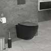 LuxeBath bezramkowa wisząca toaleta krótka 49 cm, czarny Podgląd zdjęcia produktu 1