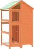 vidaXL Voliéra hnědá 97x81x152 cm borovicový masiv Náhled obrázku produktu 1