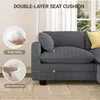 BEALIFE Rohová pohovka 168x76x91 cm  | 2-miestna + taburet Náhľad obrázku produktu 7