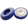 Two blue ear pads for headphones are shown against a white background. Produktbild-Vorschau
