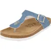 softrelax Damen Zehensteg Pantolette jeansblau mit Schnalle Produktbild-Vorschau 8