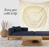 Wandteppich Decke 208 x 232 cm Boho Weiß-goldene Mandala Produktbild-Vorschau 5