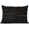 MuchoWow® Outdoor Kissen - Marmor - Schwarz - Gold - Ader - Produktbild-Vorschau 1