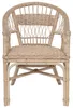 vidaXL Stapelstuhl Rattan Natur 60 x 60 x 81 cm Produktbild-Vorschau 4
