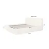 FEDVE Polsterbett MUMMO aus Velours 180x200 cm, Creme Produktbild-Vorschau 8