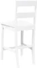A white bar stool shown from the back. Náhled obrázku produktu