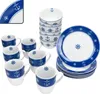 Ahoy 18-częściowy zestaw śniadaniowy porcelanowy talerz Podgląd zdjęcia produktu 2