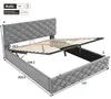 Merax Hydraulisches Boxspringbett 140x200cm mit Bettkasten, Produktbild-Vorschau 7