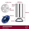 HOOZ® Möbelfüße Chrom 150 mm 4er Set [HÖHENVERSTELLBAR] Produktbild-Vorschau 4