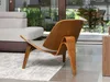 Poltrona di design DAHL - noce / beige Anteprima dell’immagine prodotto 10