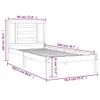 vidaXL Massivholzbett ohne Matratze 90x200 Kiefernholz Produktbild-Vorschau 5