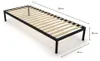 Telaio letto moderno BED ALU, colore nero / struttura in Anteprima dell’immagine prodotto 5