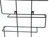 A black metal wine rack mounted on a white background. Produktbild-Vorschau