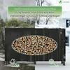 VOUNOT® Kaminholzregal Aussen aus Metall mit wasserdichte Produktbild-Vorschau 3